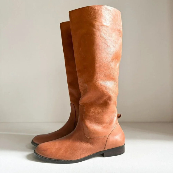 Lauren Ralph Lauren Caramel Brown  Leather Riding style Boots Jenny 9.5 - Picture 6 of 14